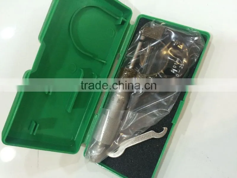 Good packing manual 0-25mm screw micrometer for student
