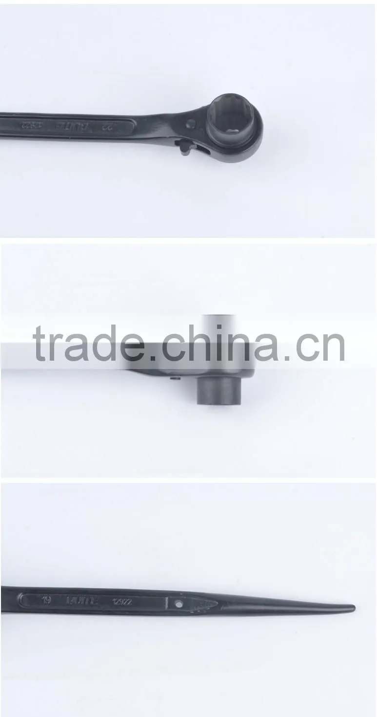 black pointed tail ratchet wrench,19*22 ratchet wrench,black ratchet wrench
