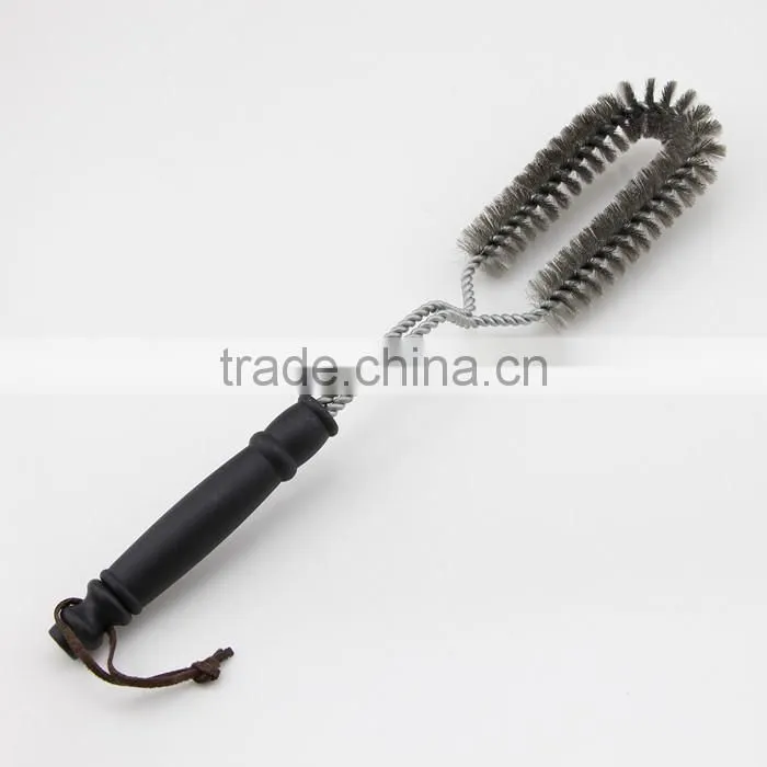 Deluxe Elliptical Head Stainless Steel Bristles BBQ Brush