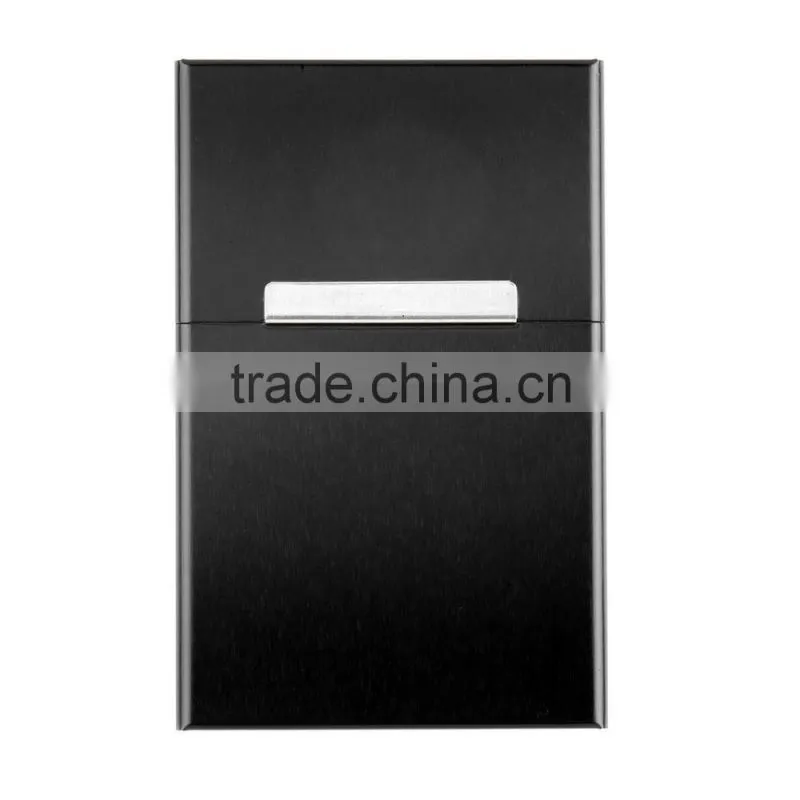 Black Aluminum Cigarette Case Cigar Metal Cigarette Box Holder Tobacco Storage Case Gift