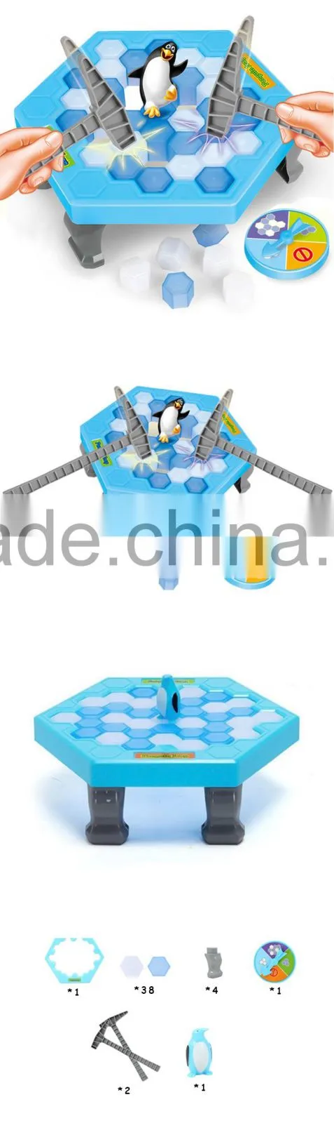 New arrival funny games toy penguin trap game happy penguin break ice game