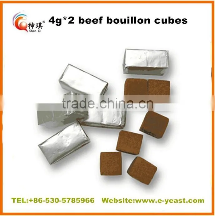 Halal products 4g*2 package beef bouillon cubes