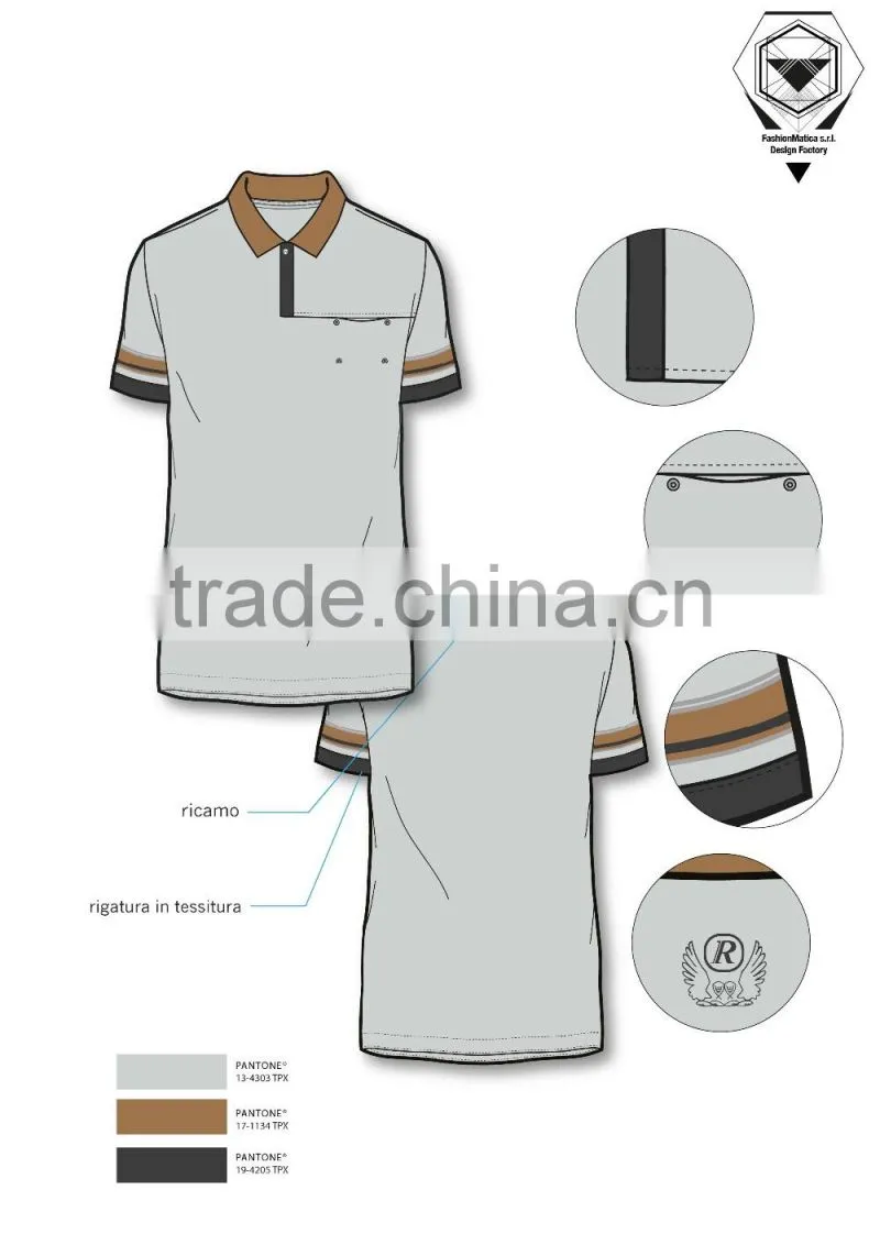 Italy Design services for men's hidden pocket Polo Shirt ODM