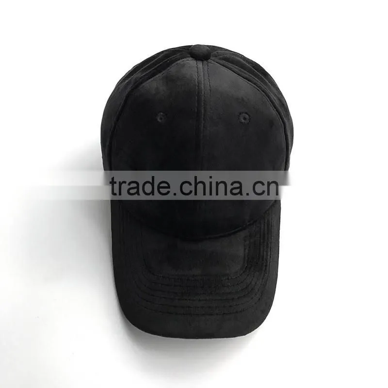 Blank Suede Baseball Cap With Your Own Deisgn