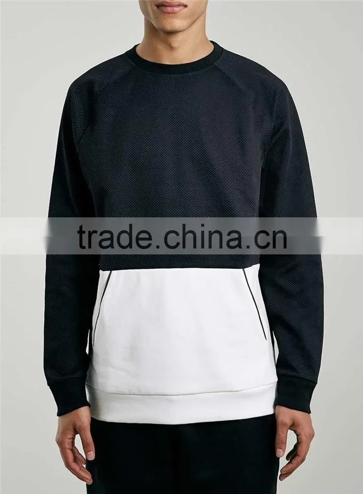 Mens cheap cut and sew mesh sweatshirts mens