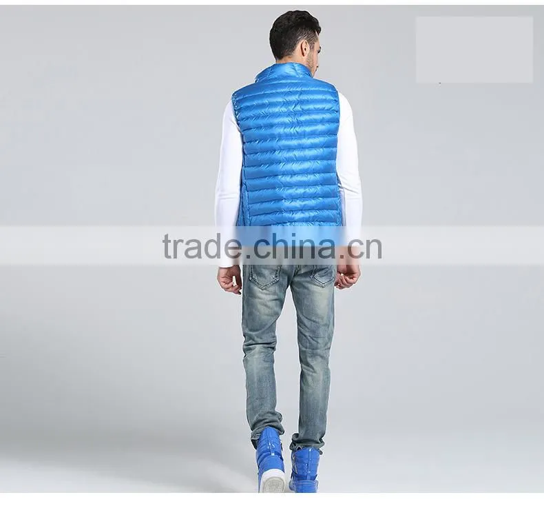 2015 New Design Portable Spring Gilet Men With Stand Up Collar