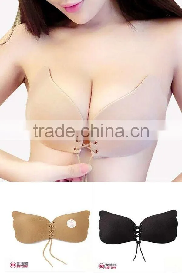walson Summer women Strapless Self Adhesive Push-up Invisible silicone bra