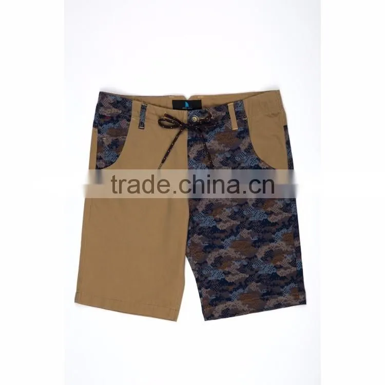 Hot sale cheap summer jacquard style mens chino shorts with inner brief