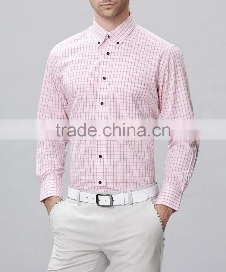 New design men casual shirts fancy plaid design wholesale clothing