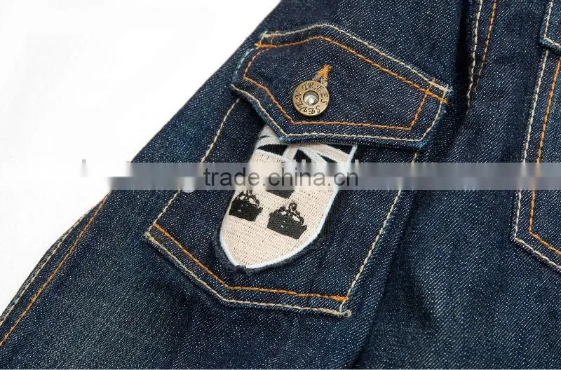 casual denim embroidery jacket dress
