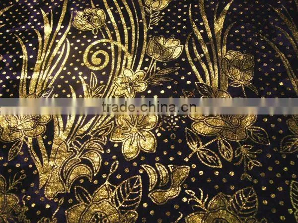 New design 100%Polyester Bronzed Dense Fabric,mesh fabric,gold stamp