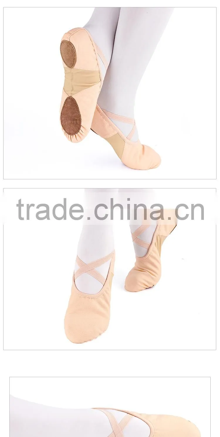 canvas soft sole dance shoes antislip leather Canvas Split Sole Ballet Shoes