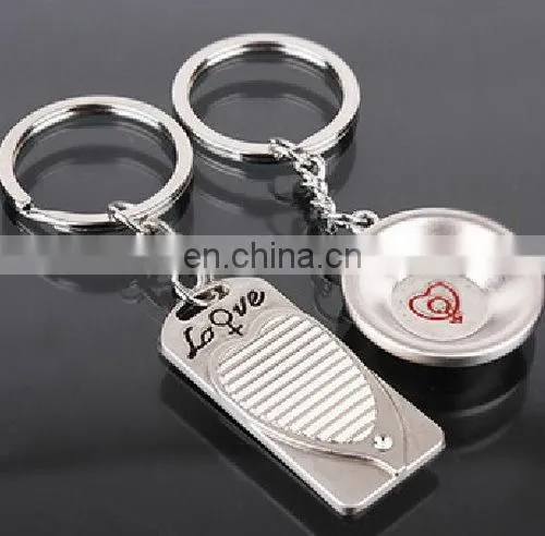 Fashion New Hot Selling Loving Rhinestone Dolphins Keychain Couple Valentine's Day Gift