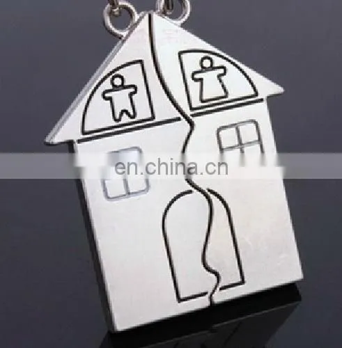 Fashion New Design High Quality Love House Keychain Couple Valentine's Day Gift