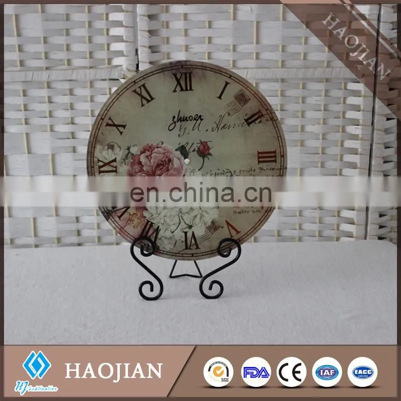 sublimation blank glass decorative wall/table clock