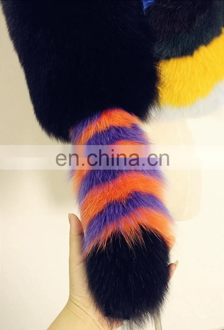 Long Style Wholesale Cheap Good Material Fox Fur Scarf 2016 Women