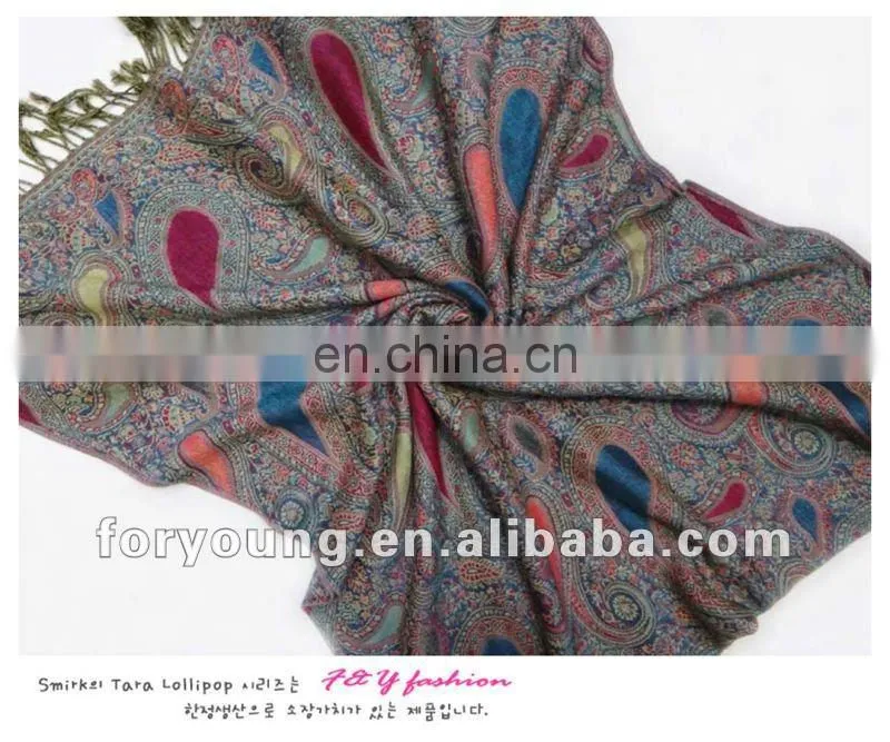 rayon pashmina scarf shawls with fringe