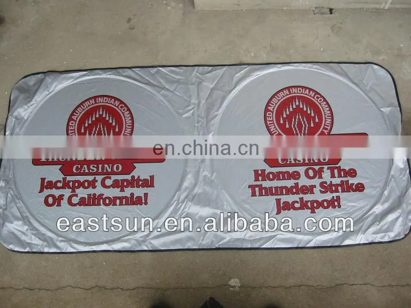 silver polyester foldable Car front sunshade