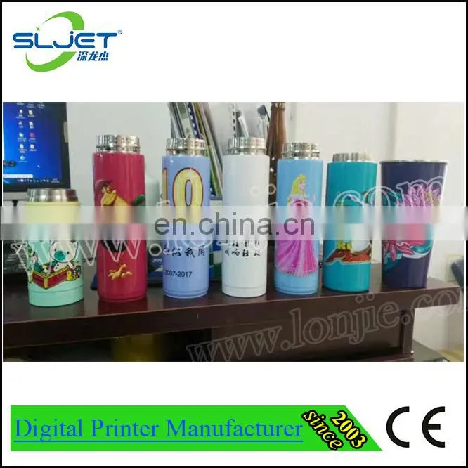 SLjET digital uv flatbed printer for bottle cup mug printer price