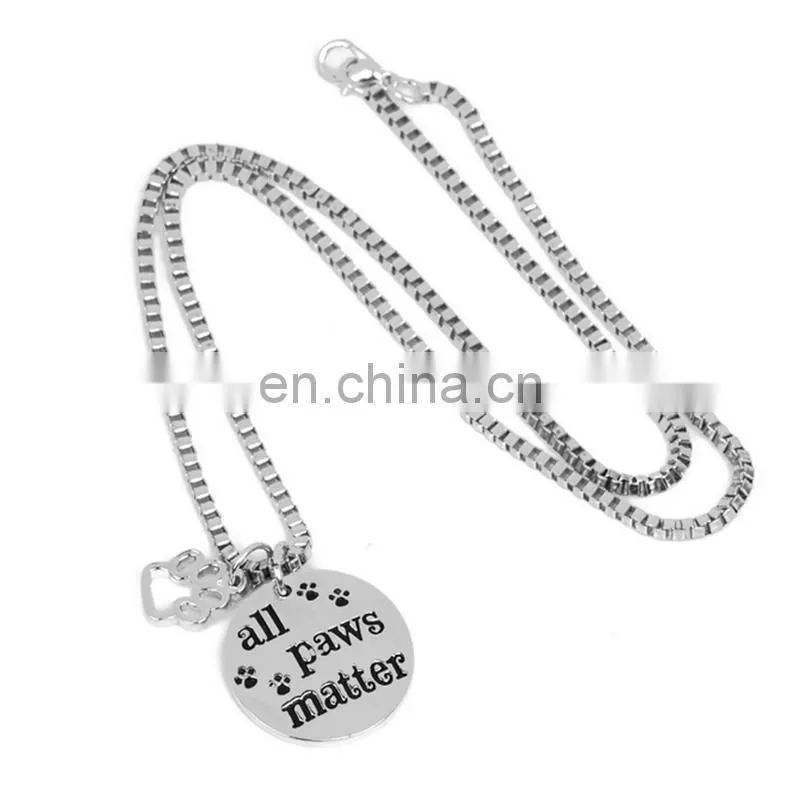 Wholesale cheap custom shape silver metal dog tag