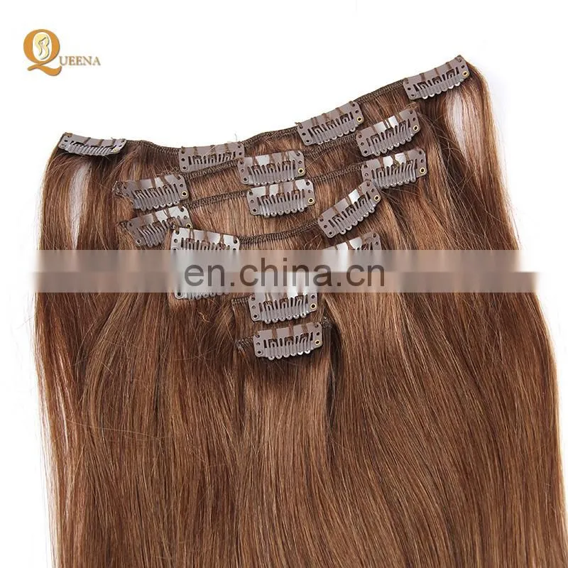 virgin human hair clip in hair extensions including wholesale virgin 18 6# Brazilian
