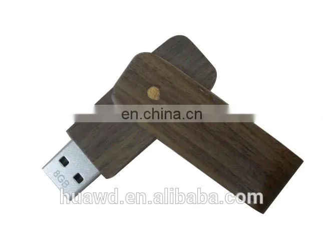 Wooden swivel pendrive usb flash drive
