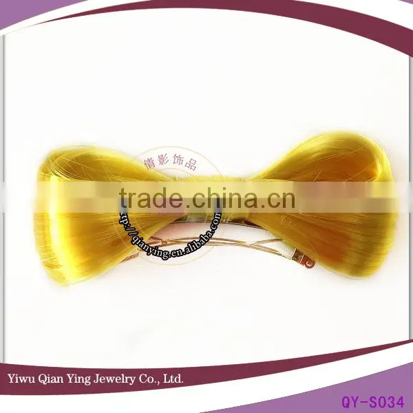 yellow fashion girls hair bow accessory