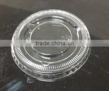 High transparency and durability flat PET cup lid 74mm without straw hole
