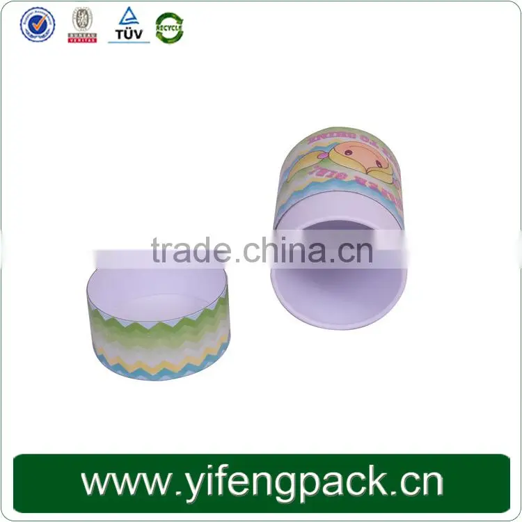 Custom printed cylinder packaging box pretty cardboard round tube gift box