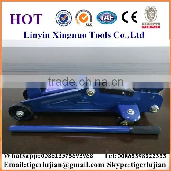 2016 arrival hot selling in China famous brand name Xingnuo 2-ton capacity car hydraulic blue color portable car lift jack