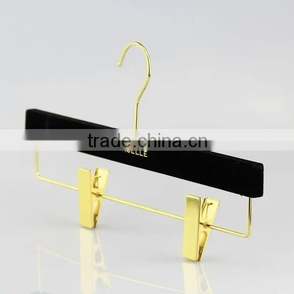 luxury matches velvet hanger with gold hardware