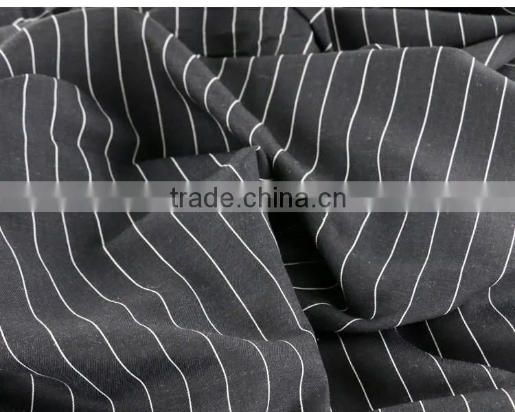 yarn dyed linen cotton stripe fabric for ladies blouse & pants