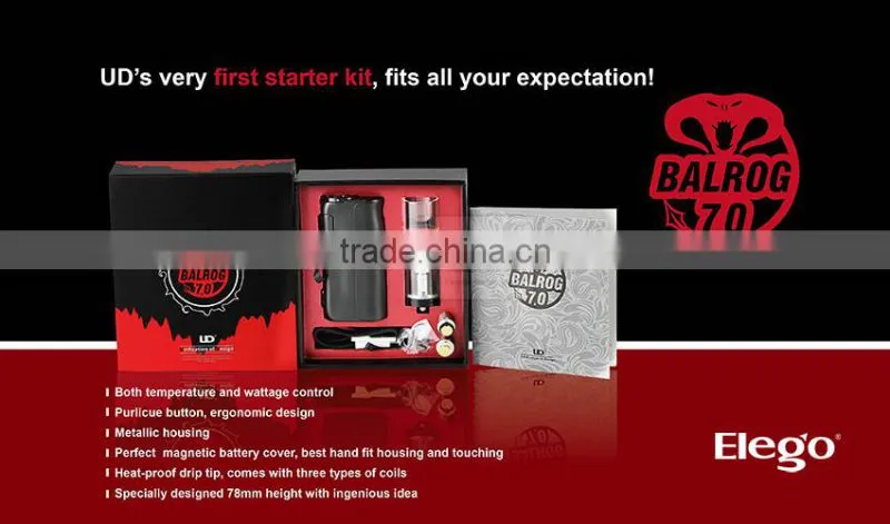 Newest 2016 Arrival Youde first starter kit with UD Balrog 70w TC mod and BALROG tank 70W from Elego wholesale UD BALROG 70W