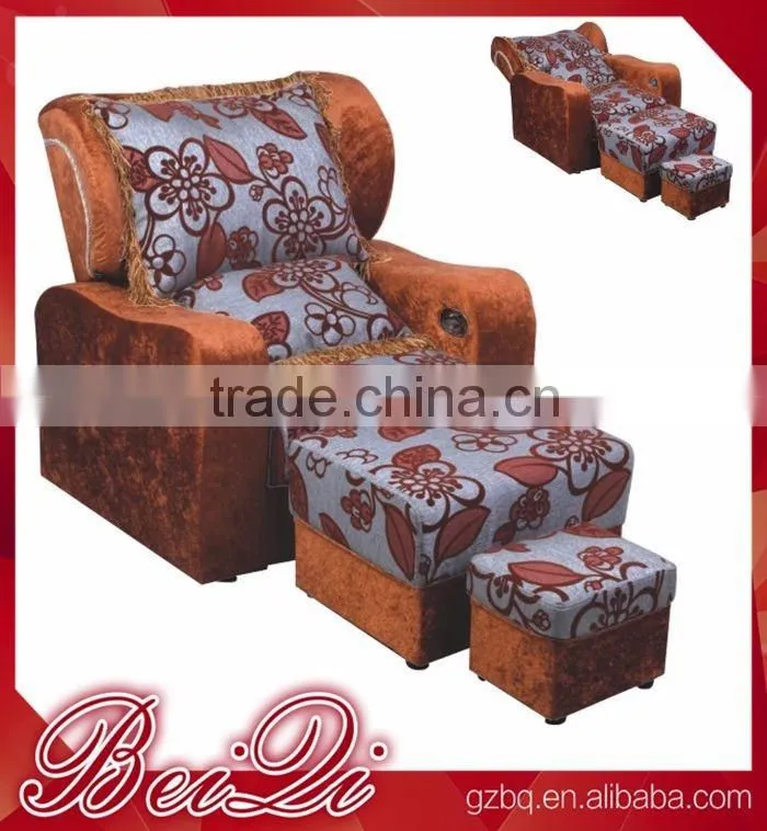 Beiqi Guangzhou Hot Sale Promotion Luxury Durable Wine Red Color Manicure Portable Pedicure Chair Foot Massage Sofa