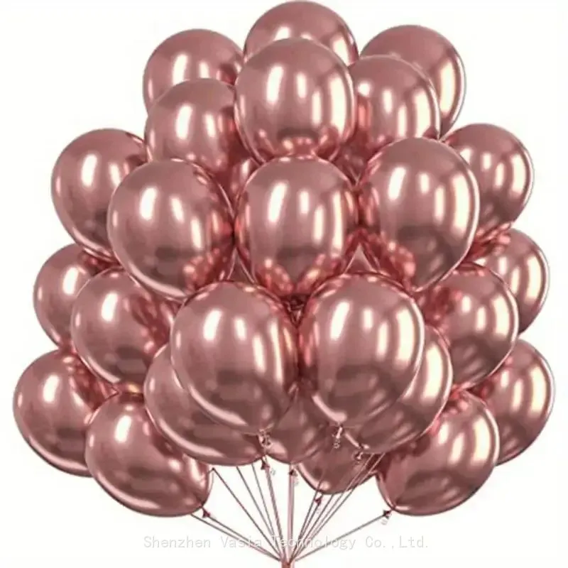 Metallic Chrome Latex Balloons (8)