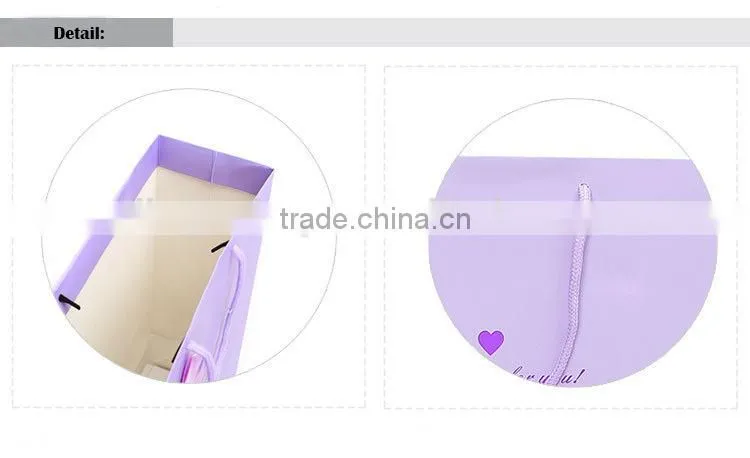 light purple color gift paper bag/shopping bag