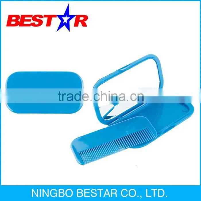 Plastic Pocket Mirror with Comb