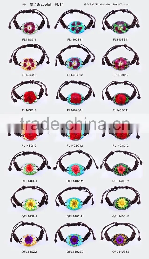 New lovely gift real flowers resin necklace