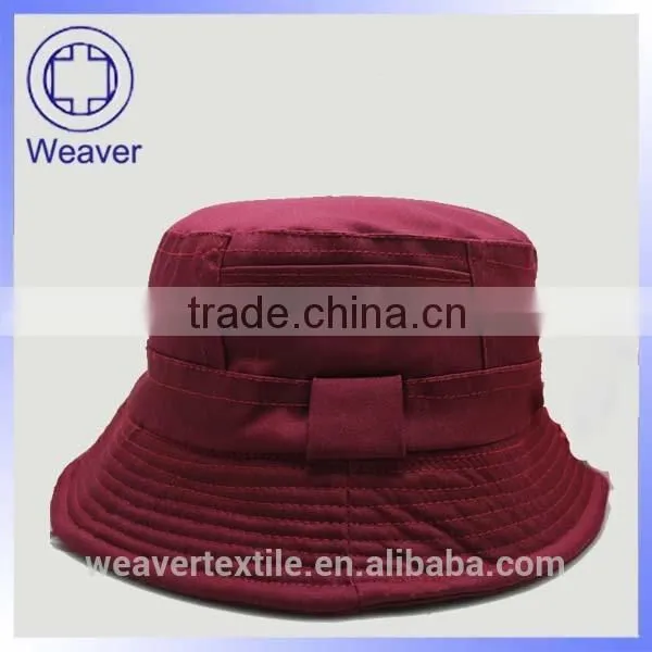 Design your own plain red bucket hats for wholesale