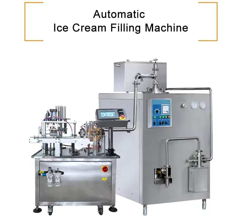 Small 300L Vertical Ice Cream Filling Machine for Cup Ice Cream Processing