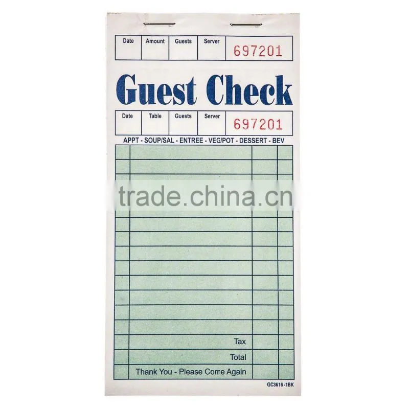 Invoice/statement book printing