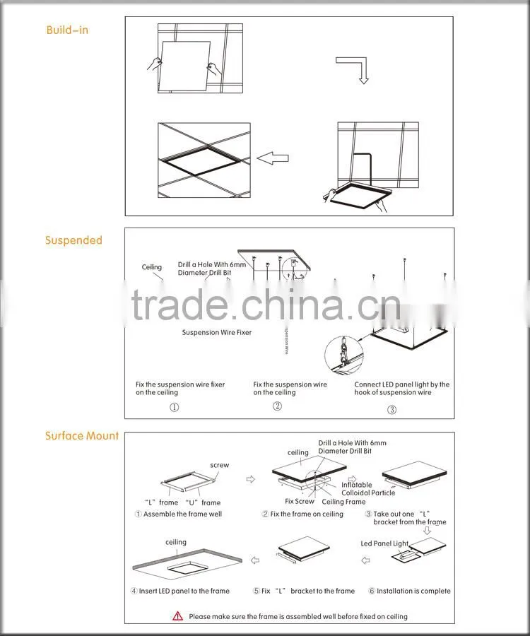 50w led flat panel light,600*1200mm panel for office,led panel light