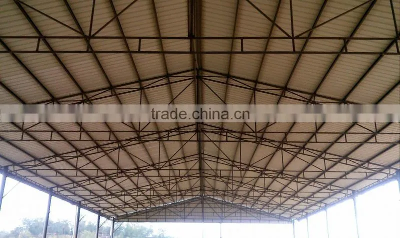 steel framed structure ceiling used in the factory
