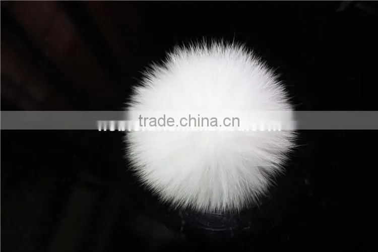 Trendy Key chains Real Fox Pom Pom Fur Balls Garment Accessory