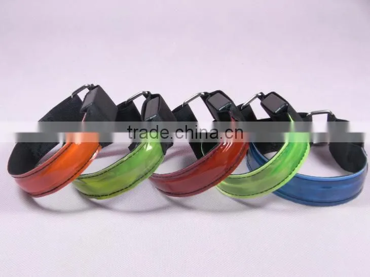 LED light Flash safety arm band safety lights fiber arm bands