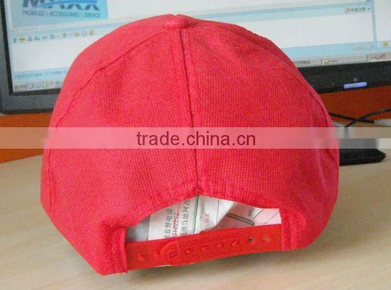 manufacture 5 panel red promotion hat
