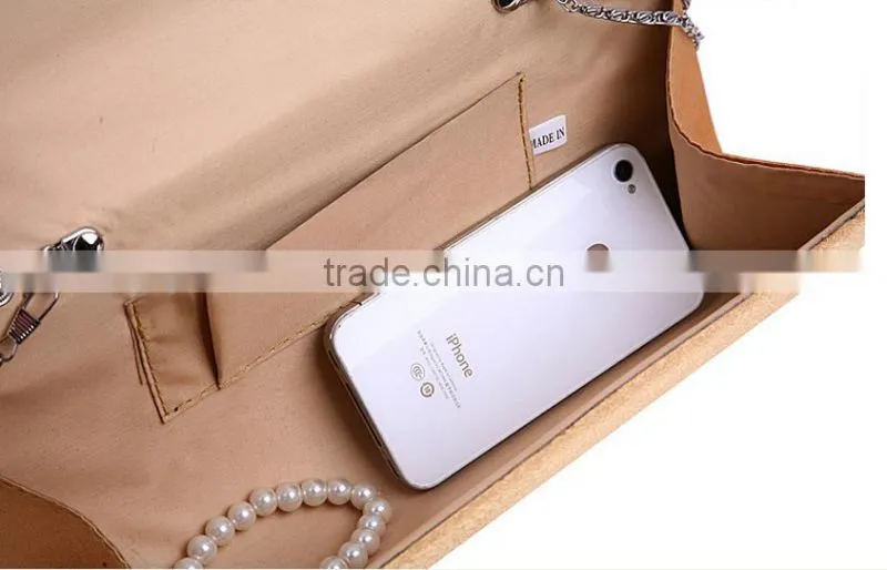 Hot sale korea rhinestone evening bag shoulder bag with chain