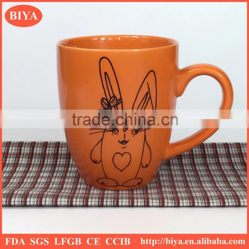 custom coffee cup hot sale Fashion and contracted Ceramic cup Mark cup orange mug