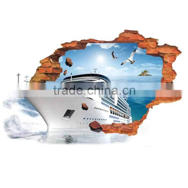 3 d cartoon yellow wall stick/children room decoration stickers can be removed/waterproof stickers