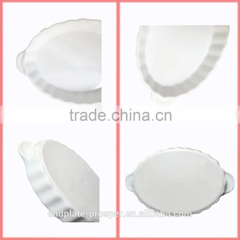 Wholesale Cheap White Stoneware Ceramic Baking Dish